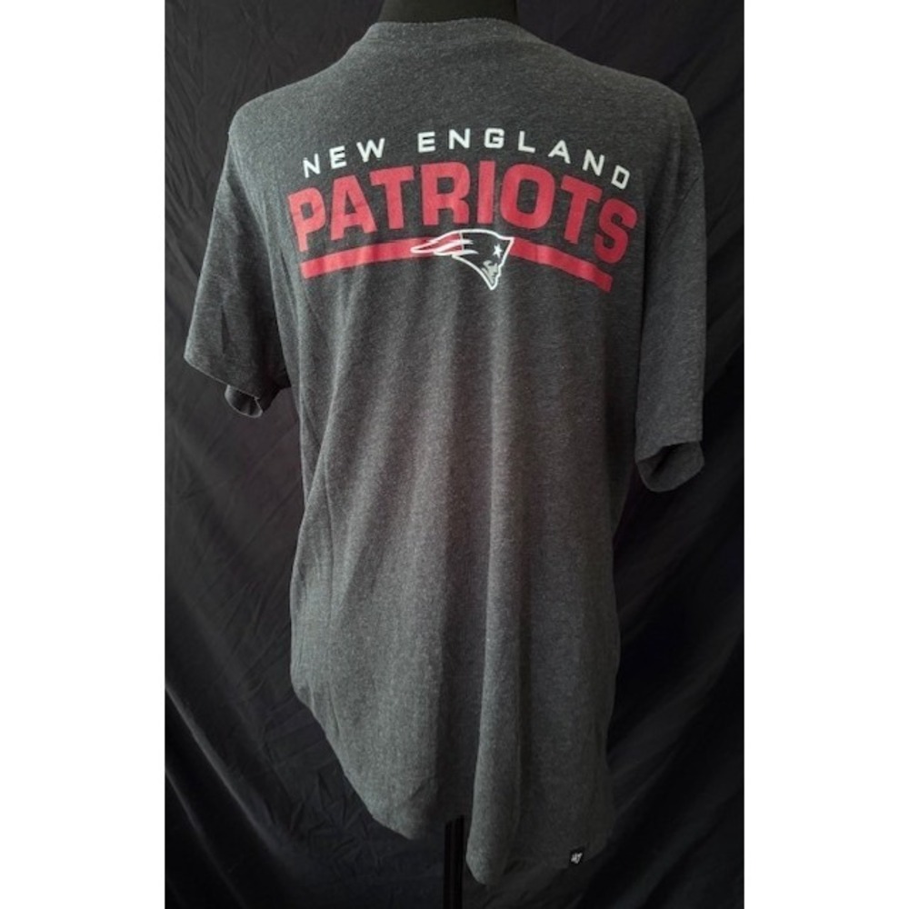 47 Brand New England Patriots T Shirt Mens Large Charcoal Gray Heather NFL Tee